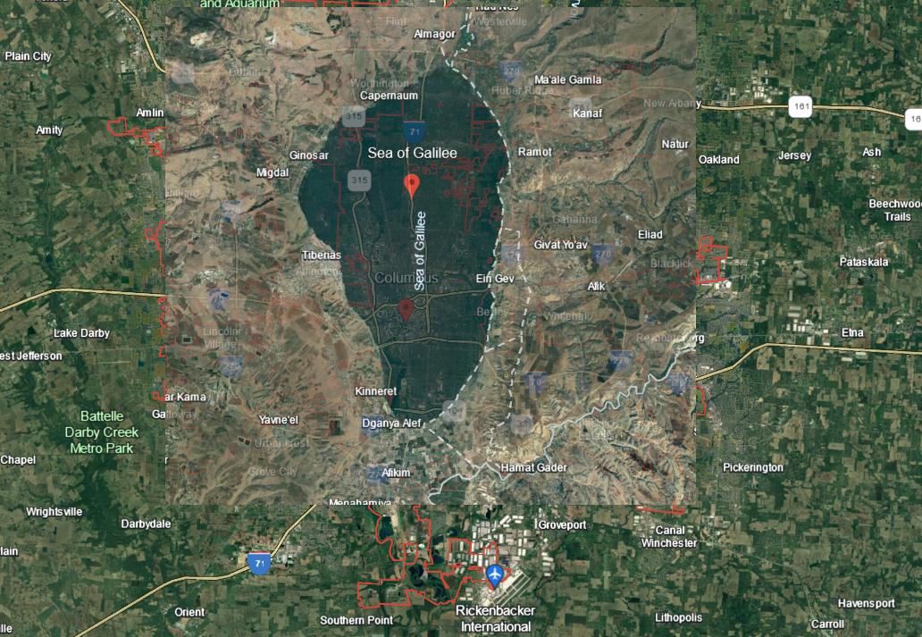City of Columbus with Galilee superimposed